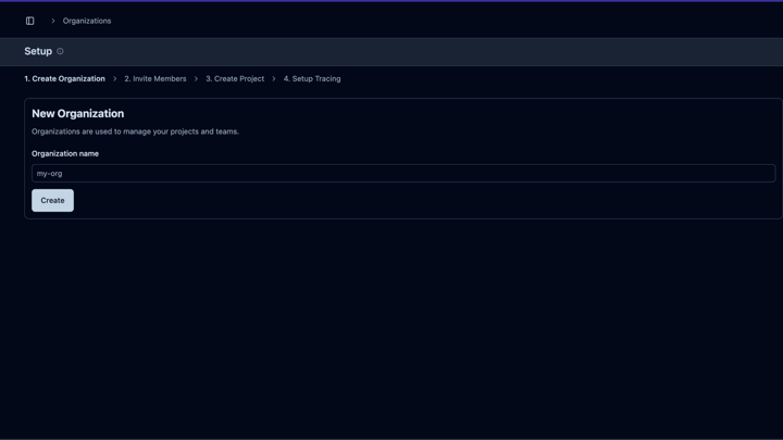 Organization and Project Setup